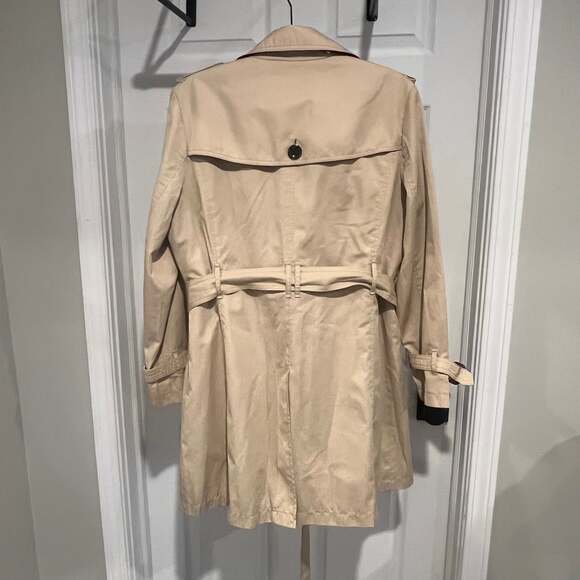 Lands' End Classic Removable Lining Trench Coat Women Size Med Tan - Picture 10 of 11